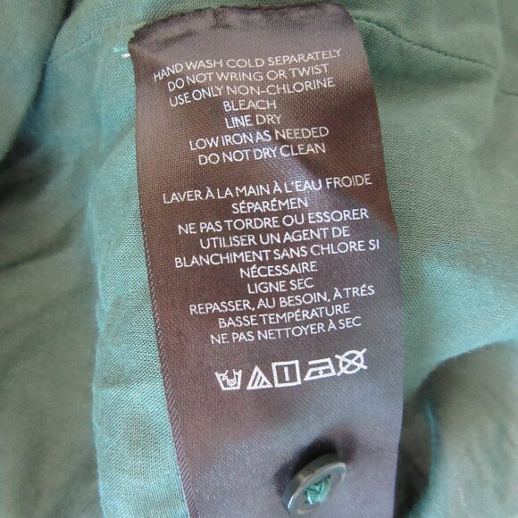 ANTHROPOLOGIE Green Cotton Beaded Fringe Sleeveless Cotton Short Dress-FLAWS! - Picture 12 of 12